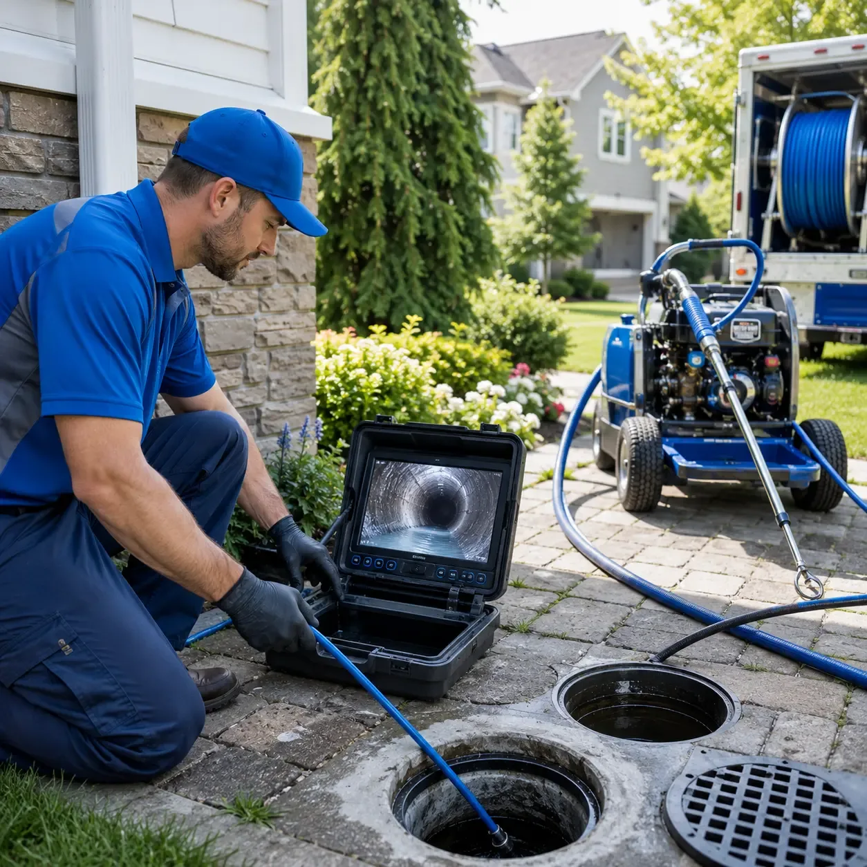 Outdoor drain cleaning professionals serving Cornish, ME