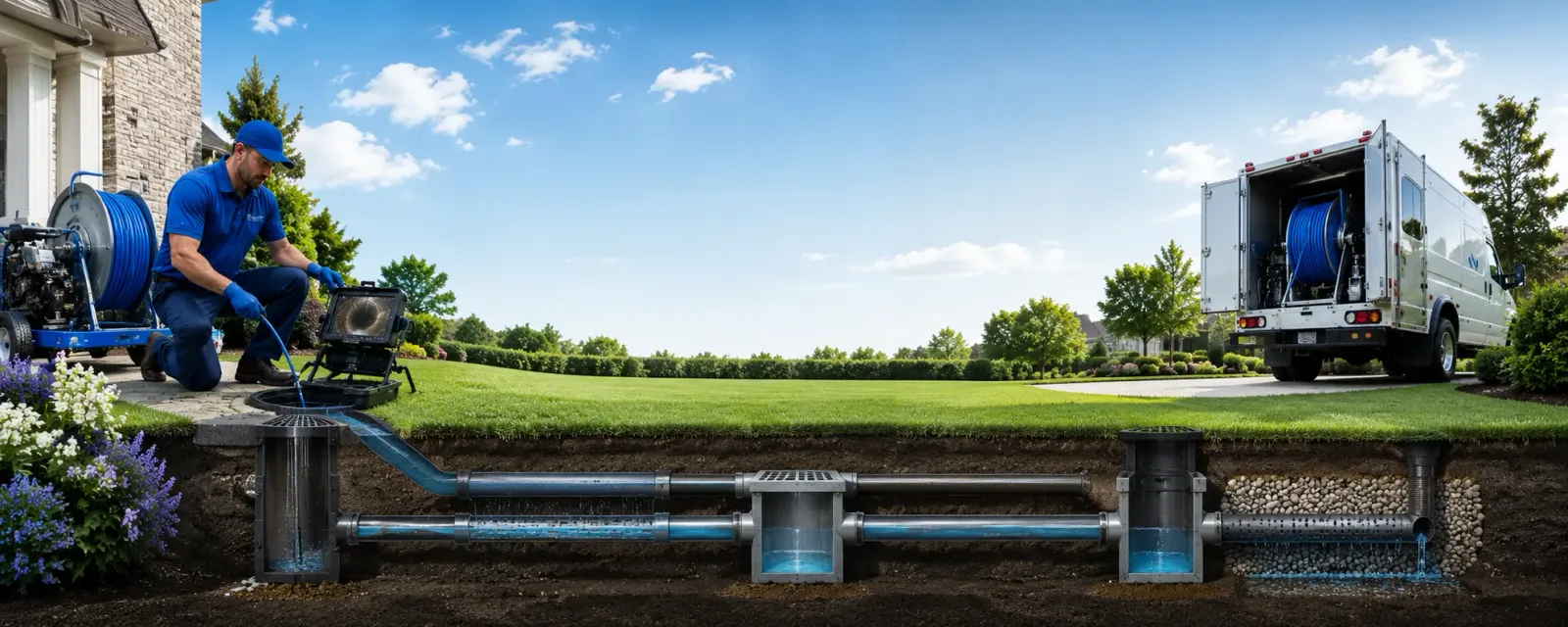 Outdoor drain cleaning information for Cornish, ME